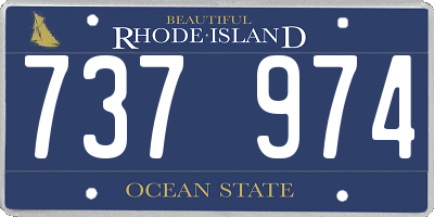 RI license plate 737974
