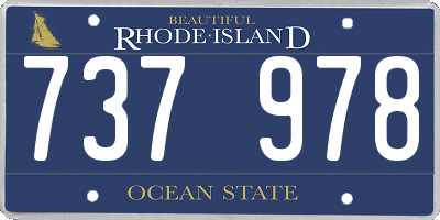 RI license plate 737978