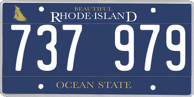 RI license plate 737979