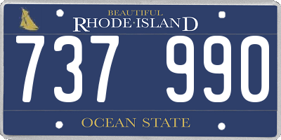 RI license plate 737990