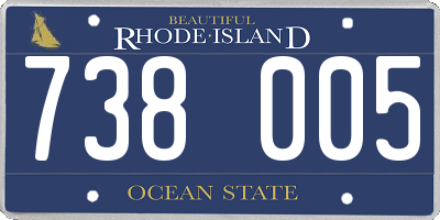 RI license plate 738005