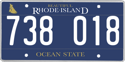 RI license plate 738018