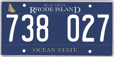 RI license plate 738027