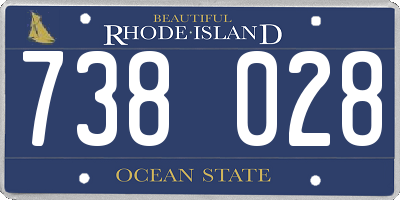 RI license plate 738028