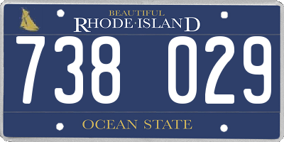 RI license plate 738029