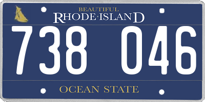 RI license plate 738046