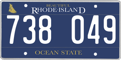 RI license plate 738049