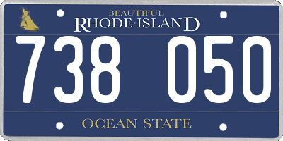 RI license plate 738050