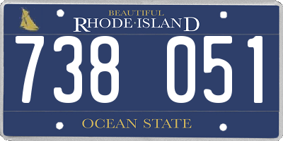 RI license plate 738051