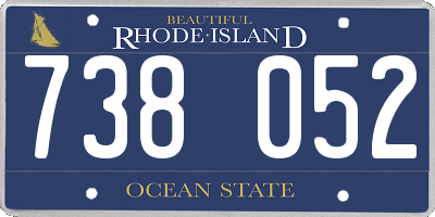 RI license plate 738052