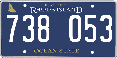 RI license plate 738053