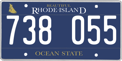 RI license plate 738055