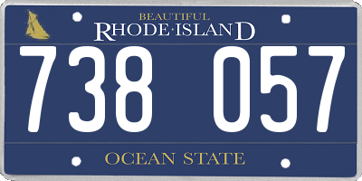 RI license plate 738057