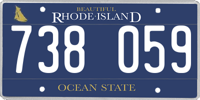 RI license plate 738059