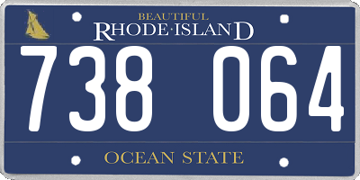 RI license plate 738064