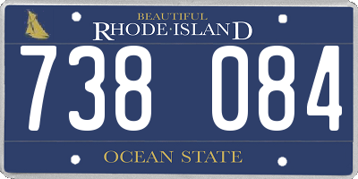RI license plate 738084