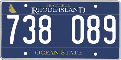 RI license plate 738089