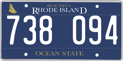 RI license plate 738094