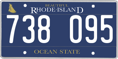 RI license plate 738095