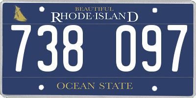 RI license plate 738097