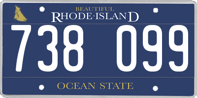 RI license plate 738099