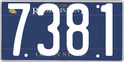 RI license plate 7381