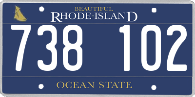 RI license plate 738102