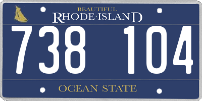 RI license plate 738104