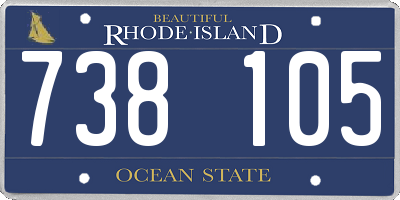 RI license plate 738105