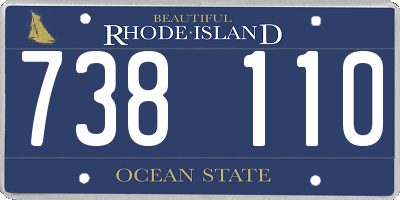 RI license plate 738110