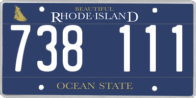 RI license plate 738111