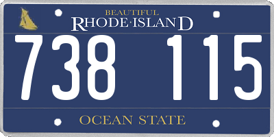 RI license plate 738115
