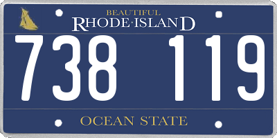 RI license plate 738119