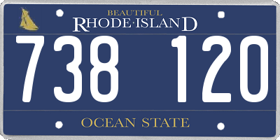 RI license plate 738120
