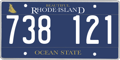 RI license plate 738121