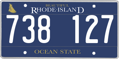 RI license plate 738127