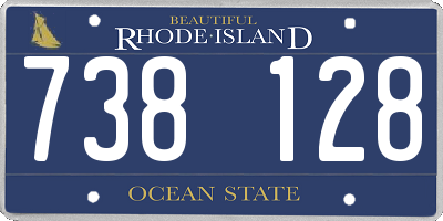 RI license plate 738128