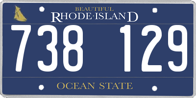 RI license plate 738129