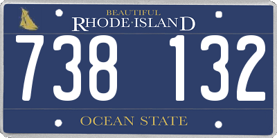 RI license plate 738132