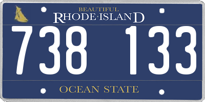 RI license plate 738133