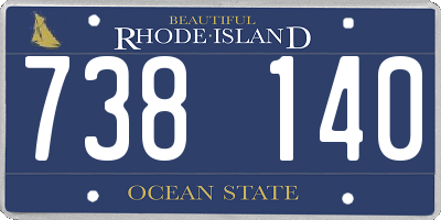 RI license plate 738140