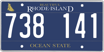 RI license plate 738141
