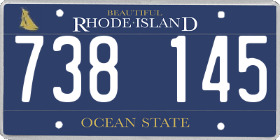 RI license plate 738145