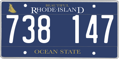 RI license plate 738147