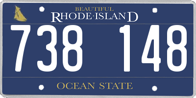 RI license plate 738148