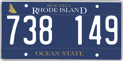 RI license plate 738149