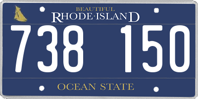RI license plate 738150