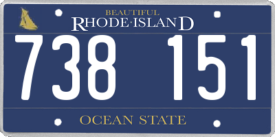 RI license plate 738151
