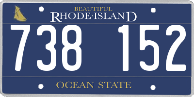 RI license plate 738152