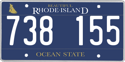 RI license plate 738155